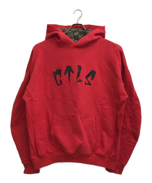 CVTVLIST（カタリスト）CVTVLIST (カタリスト) FLEECE ARCHED LOGO USUAL HOODIE レッド サイズ:2の古着・服飾アイテム