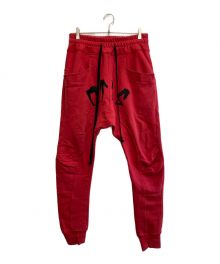 CVTVLIST（カタリスト）の古着「FLEECE ARCHED LOGO USUAL SWEAT PANTS」｜レッド