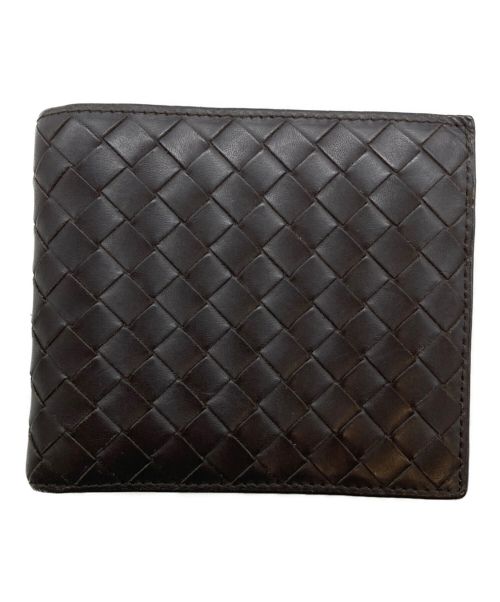 BOTTEGA VENETA（ボッテガベネタ）BOTTEGA VENETA (ボッテガベネタ) 2つ折り財布 ブラウンの古着・服飾アイテム