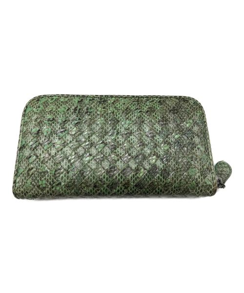 BOTTEGA VENETA（ボッテガベネタ）BOTTEGA VENETA (ボッテガヴェネタ) イントレチャート長財布 グリーン サイズ:-の古着・服飾アイテム