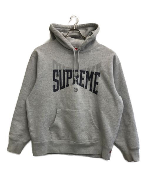 SUPREME（シュプリーム）SUPREME (シュプリーム) Rhinestone Shadow Hooded Sweatshirt グレー サイズ:Lの古着・服飾アイテム