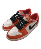 NIKEナイキ）の古着「WMNS AIR JORDAN 1 LOW OG」｜ホワイト×オレンジ