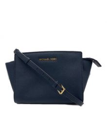 MICHAEL MICHAEL KORS（マイケル マイケルコース）の古着「Selma Medium Saffiano Leather Crossbody」｜ネイビー