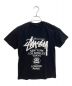 stussy（ステューシー）の古着「ロゴTシャツ」｜ブラック