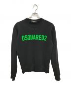 DSQUARED2ディースクエアード）の古着「ロゴプリントスウェット」｜ブラック