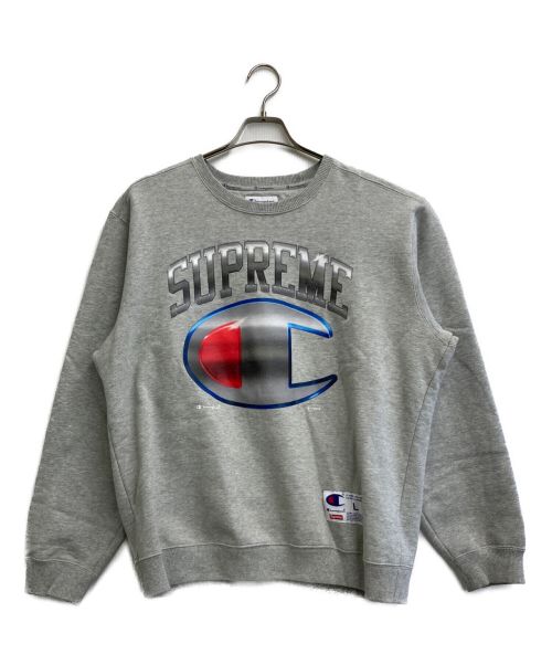 SUPREME（シュプリーム）SUPREME (シュプリーム) Champion (チャンピオン) CHROME CREWNECK グレー サイズ:SIZE Lの古着・服飾アイテム