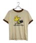 DAIRIKU（ダイリク）の古着「WOODSTOCK silk trim tee」｜イエロー×ブラウン