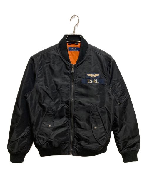 POLO RALPH LAUREN（ポロ・ラルフローレン）POLO RALPH LAUREN (ポロ・ラルフローレン) MA-1 Bomber Jacket ブラック サイズ:Mの古着・服飾アイテム