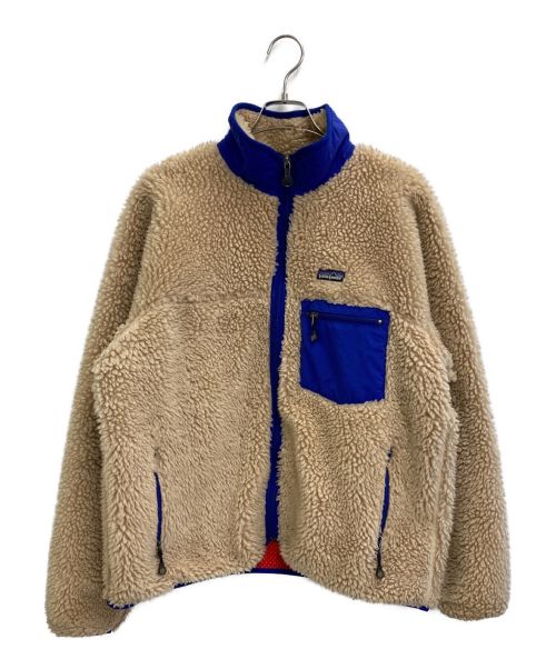 Patagonia（パタゴニア）Patagonia (パタゴニア) CLASSIC RETRO CARDIGAN アイボリー×ブルー サイズ:SIZE Lの古着・服飾アイテム