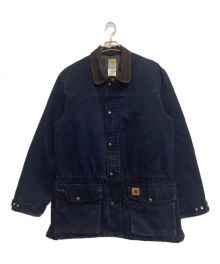 CarHartt（カーハート）の古着「C52 MDTダック地ジャケット」｜ネイビー×ブラウン