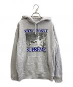 SUPREMEシュプリーム）の古着「Know Thyself Hooded Sweatshirt」｜グレー