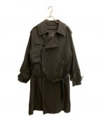 1piu1uguale3ウノ ピゥ ウノ ウグァーレ トレ）の古着「BLACK MILITARY 17th STRONG TWIST COTTON FIRST TRENCH COAT」｜ブラック