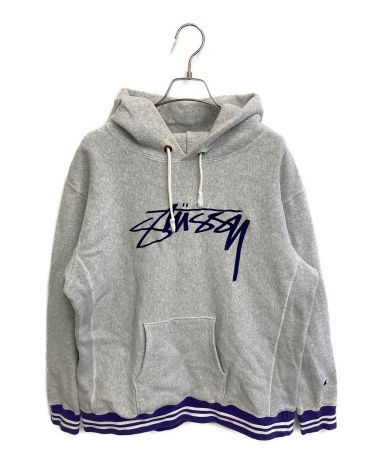 【中古・古着通販】stussy (ステューシー) Champion REVERSE WEAVE (チャンピオンリバースウィーブ) パーカー グレー  サイズ:XL｜ブランド・古着通販 トレファク公式【TREFAC FASHION】スマホサイト