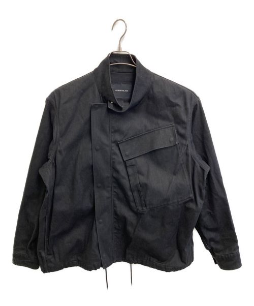 ALMOSTBLACK（オールモストブラック）ALMOSTBLACK (オールモストブラック) WVN DENIM MLTRY BLOUSON ブラック サイズ:2の古着・服飾アイテム