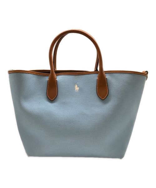 POLO RALPH LAUREN（ポロ・ラルフローレン）POLO RALPH LAUREN (ポロ・ラルフローレン) CANVAS MEDIUM BELLPORT TOTE スカイブルー サイズ:-の古着・服飾アイテム