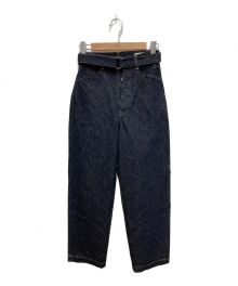 BLURHMS（ブラームス）の古着「Selvage Denim Long Belted Pants」｜インディゴ