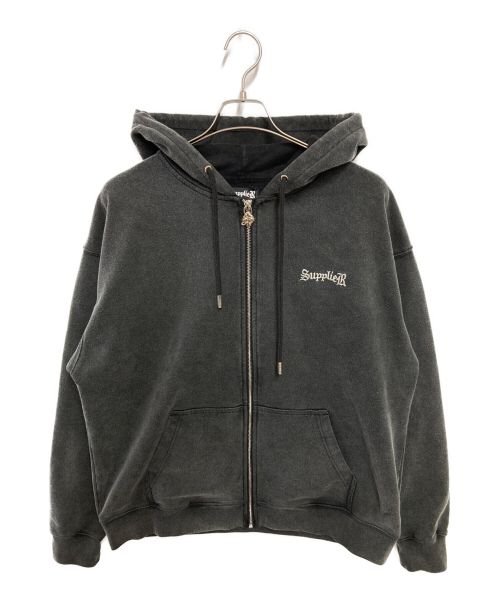 SUPPLIER（サプライヤー）SUPPLIER (サプライヤー) EXCLUSIVE STUDS CROSS ZIP HOODIE BLACK ブラック サイズ:L 未使用品の古着・服飾アイテム