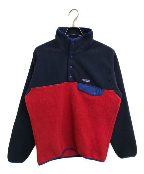 Patagonia（パタゴニア）Patagonia (パタゴニア) Lightweight Synchilla Snap-T Pullover ネイビー×レッド サイズ:SIZEXSの古着・服飾アイテム