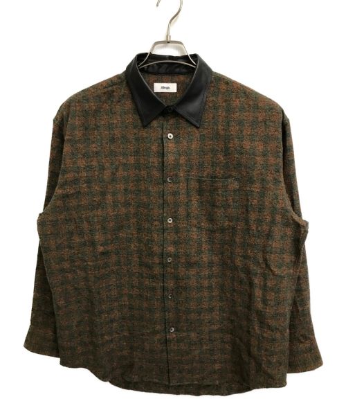 ALLEGE（アレッジ）ALLEGE (アレッジ) Switch Collar Flanel Shirt ブラウン サイズ:SIZE4の古着・服飾アイテム