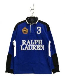 POLO RALPH LAUREN（ポロ・ラルフローレン）の古着「スノーポロチャレンジラガーシャツ」｜ブルー×ホワイト