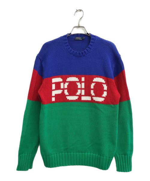 POLO RALPH LAUREN（ポロ・ラルフローレン）POLO RALPH LAUREN (ポロ・ラルフローレン) 復刻カラーブロッキングロゴニット マルチカラー サイズ:SIZE Sの古着・服飾アイテム