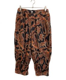 TBPR（タイトブース プロダクション）の古着「PAISLEY VELOR BALLOON PANTS」｜ブラック×ベージュ