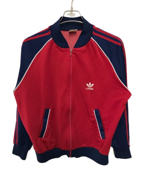 adidas（アディダス）adidas (アディダス) 古着トラックジャケット レッド×ネイビー サイズ:Lの古着・服飾アイテム