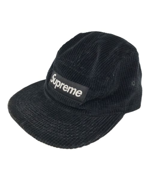 SUPREME（シュプリーム）SUPREME (シュプリーム) Wide Wale Corduroy Camp Cap ブラックの古着・服飾アイテム