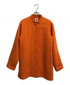 ISSEY MIYAKE HaaTイッセイミヤケハート）の古着「刺子スタンドカラージャケット」｜オレンジ