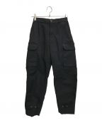 studio oribe×SHIPSスタジオオリベ×シップス）の古着「WIDE FRENCH CARGO PANTS」｜ブラック