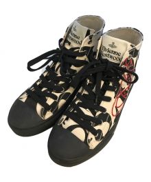 Vivienne Westwood（ヴィヴィアンウエストウッド）の古着「プリムソールハイトップ」｜アイボリー×ブラック