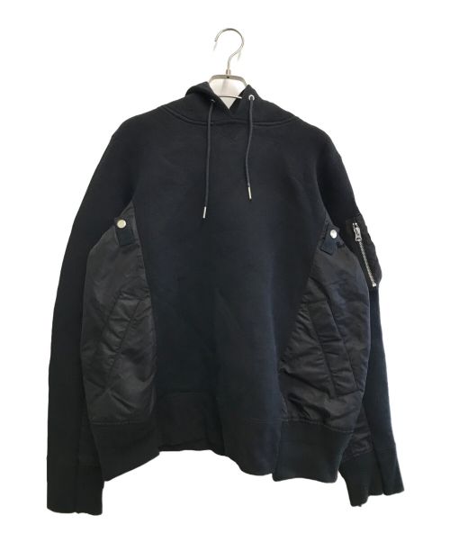 sacai（サカイ）sacai (サカイ) Sponge Sweat MA-1 Hoodie ブラック サイズ:SIZE 3の古着・服飾アイテム