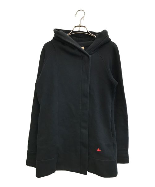 Vivienne Westwood RED LABEL（ヴィヴィアンウエストウッドレッドレーベル）Vivienne Westwood RED LABEL (ヴィヴィアンウエストウッドレッドレーベル) オーブ刺繍ジップパーカー ブラック サイズ:3の古着・服飾アイテム