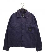 BRAIN DEADブレインデッド）の古着「wafifle button front shirt」｜パープル