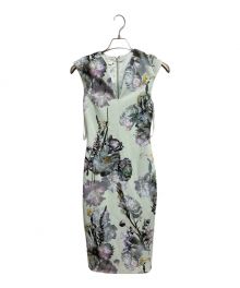 ted baker（テッドベーカー）の古着「Bavaria Torchlit floral dress」｜スカイブルー