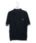 FRED PERRY（フレッドペリー）の古着「ティッピングテクスチャーニットポロシャツ」｜ブラック