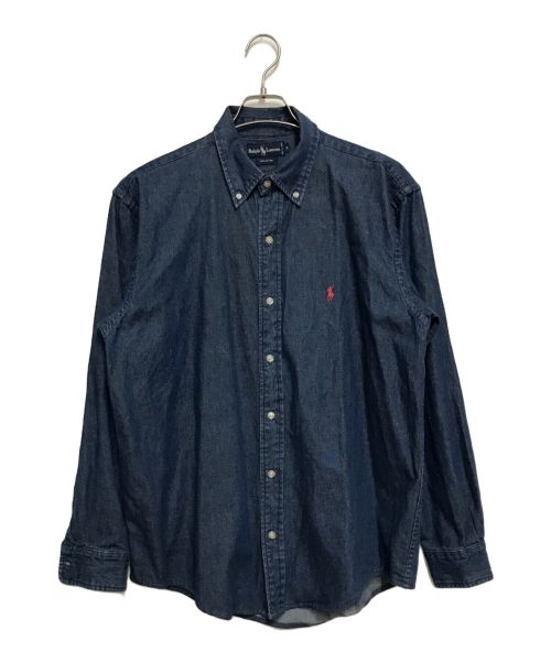 RALPH LAUREN（ラルフローレン）RALPH LAUREN (ラルフローレン) ボタンダウンデニムシャツ インディゴ サイズ:SIZE Mの古着・服飾アイテム