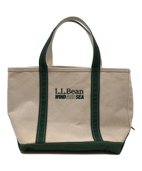 L.L.Bean（エルエルビーン）L.L.Bean (エルエルビーン) WIND AND SEA (ウィンダンシー) ボート・アンド・トート オープントップ アイボリー×グリーンの古着・服飾アイテム