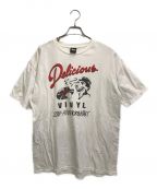 stussy×Delicious VINYLステューシー×）の古着「プリントTシャツ」｜ホワイト