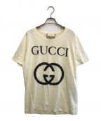 GUCCIグッチ）の古着「インターロッキングロゴTシャツ」｜アイボリー×ブラック