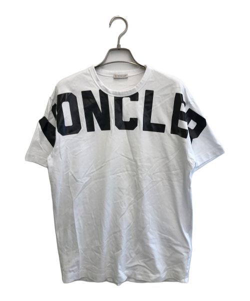 MONCLER（モンクレール）MONCLER (モンクレール) MAGLIAロゴTシャツ ホワイト×ブラック サイズ:表記無しの古着・服飾アイテム