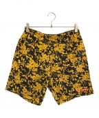 SUPREMEシュプリーム）の古着「Nylon Water Short Black Floral」｜ブラック×イエロー