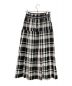 HER LIP TO (ハーリップトゥ) Pleated Checkered Twill Long Skirt ブラック×ホワイト サイズ:Ｍ 未使用品：7000円