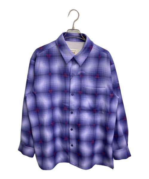 ENDRECHERI（エンドリケリー）ENDRECHERI (エンドリケリー) ZOZO (ゾゾ) ORIGINAL SWIM CHECK SHIRT パープル サイズ:M 未使用品の古着・服飾アイテム