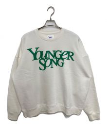 YOUNGER SONG（ヤンガーソング）の古着「ロゴプリントスウェット」｜ホワイト×グリーン