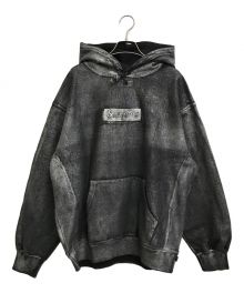 SUPREME×MM6 Maison Margiela（シュプリーム×エムエムシックス メゾンマルジェラ）の古着「Foil Box Logo Hooded Sweatshirt」｜ブラック