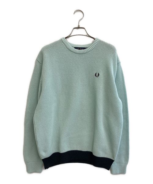 FRED PERRY（フレッドペリー）FRED PERRY (フレッドペリー) クルーネックニット ブルー サイズ:36の古着・服飾アイテム