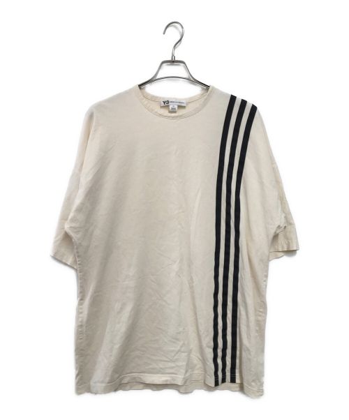 Y-3（ワイスリー）Y-3 (ワイスリー) 3-STRIPES TEE アイボリー サイズ:Ｓの古着・服飾アイテム