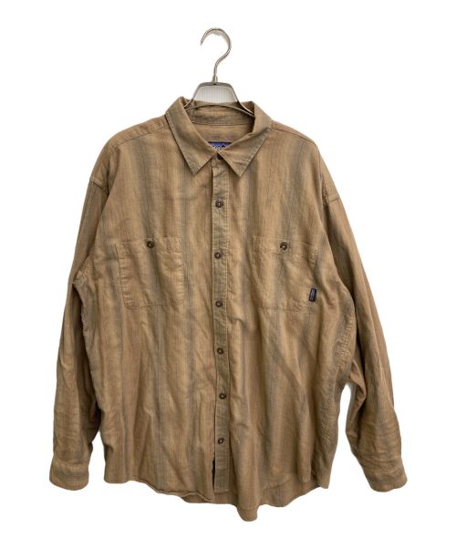 Patagonia（パタゴニア）Patagonia (パタゴニア) オーガニックコットンシャツ ブラウン サイズ:Lの古着・服飾アイテム