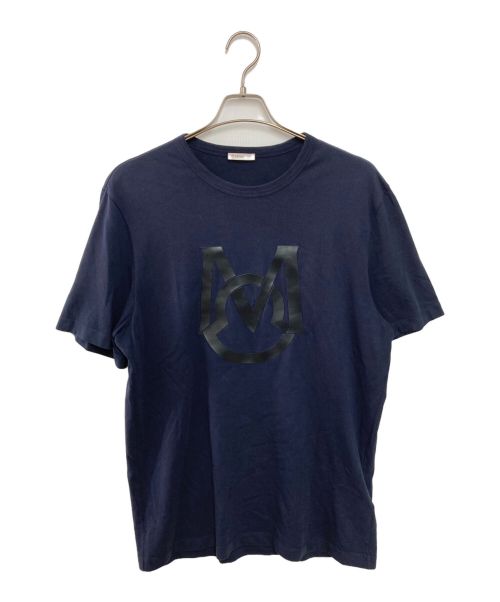 MONCLER（モンクレール）MONCLER (モンクレール) ロゴTシャツ ネイビー×ブラック サイズ:Ｌの古着・服飾アイテム